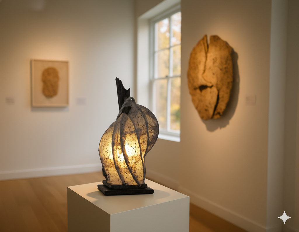 Whirlwood Sculptural Wooden Lamp Handmade Eco-Friendly  Light  Artistic Organic Home Decor