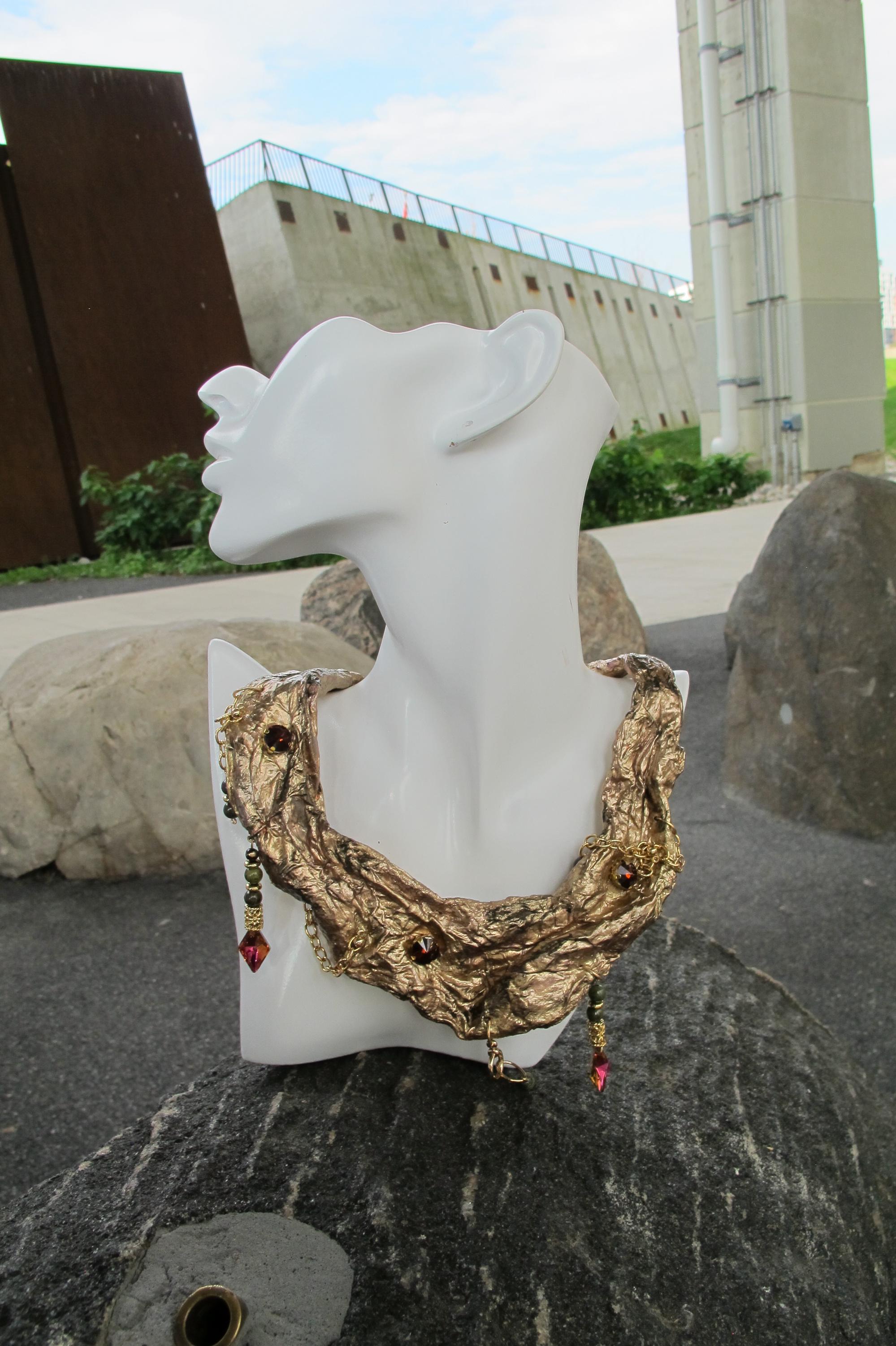 Handmade Paper Necklace – Sculptural Modern Design | Niksa Design