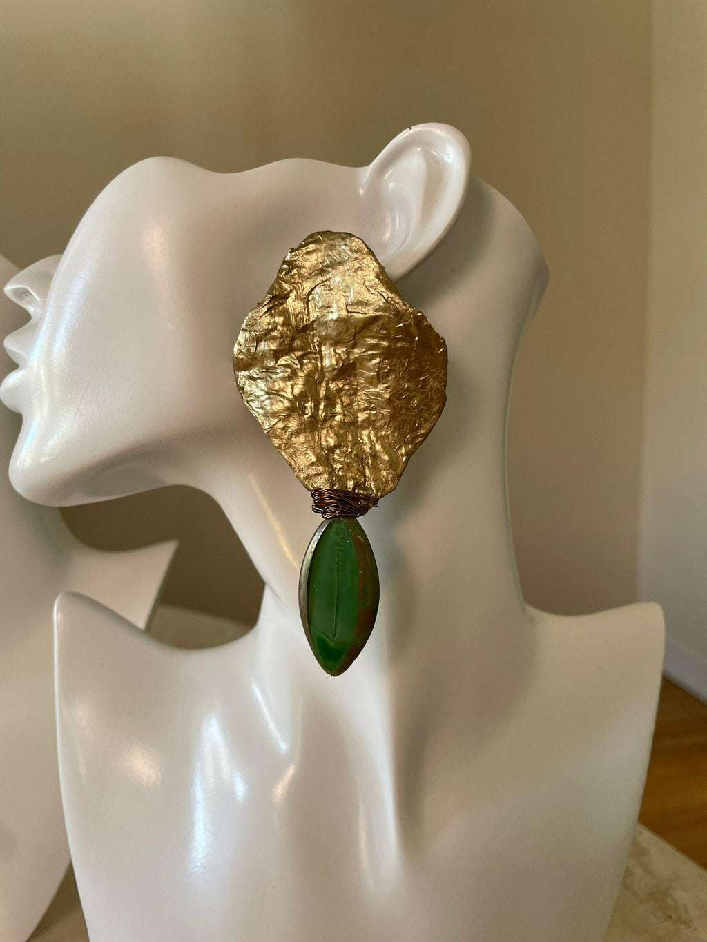 Sculptural Paper Earrings – Handmade Asymmetrical Jewelry | Organic Design Inspired by Nature