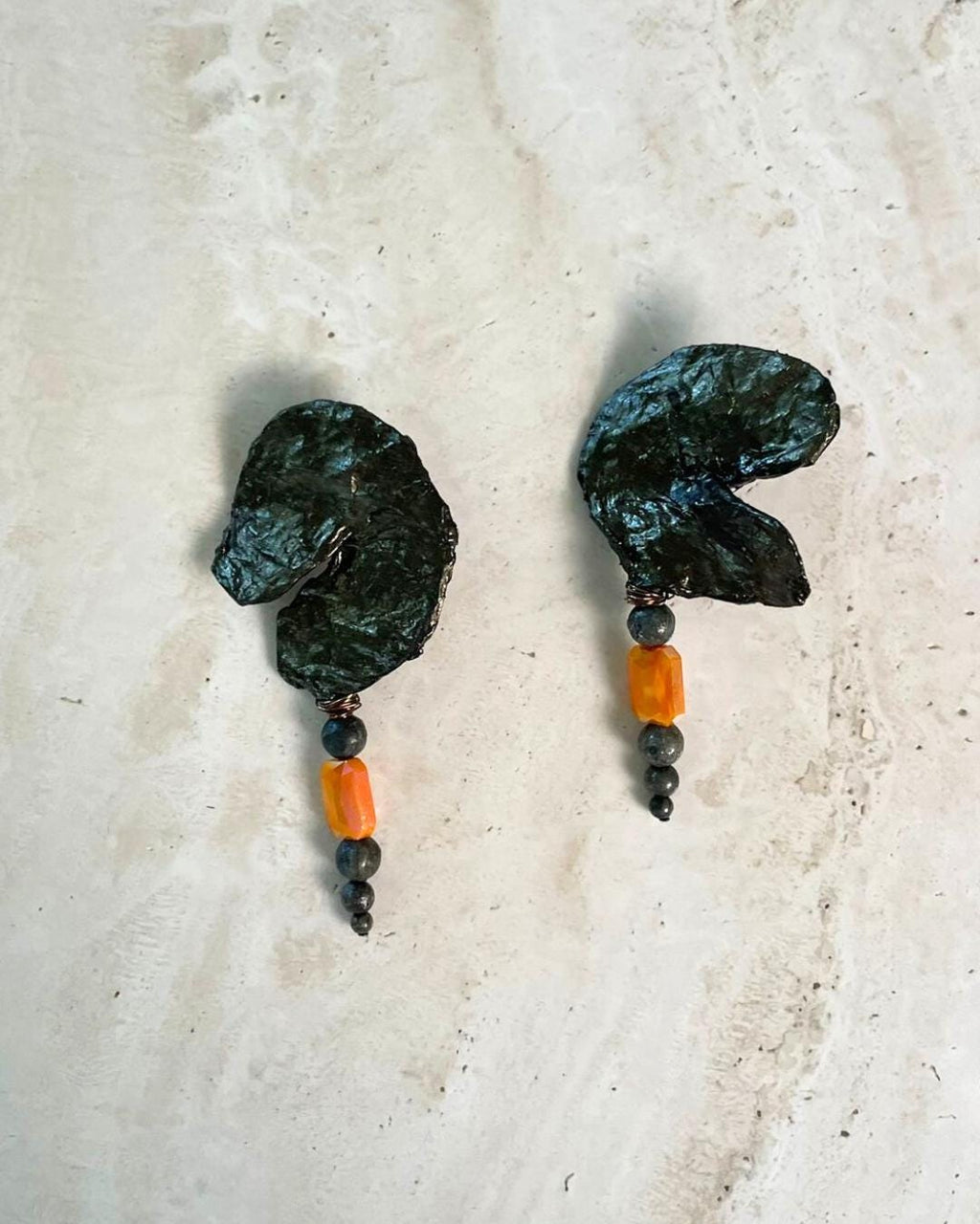 Handmade Paper Earrings – Organic Inspired Design | Niksa Design