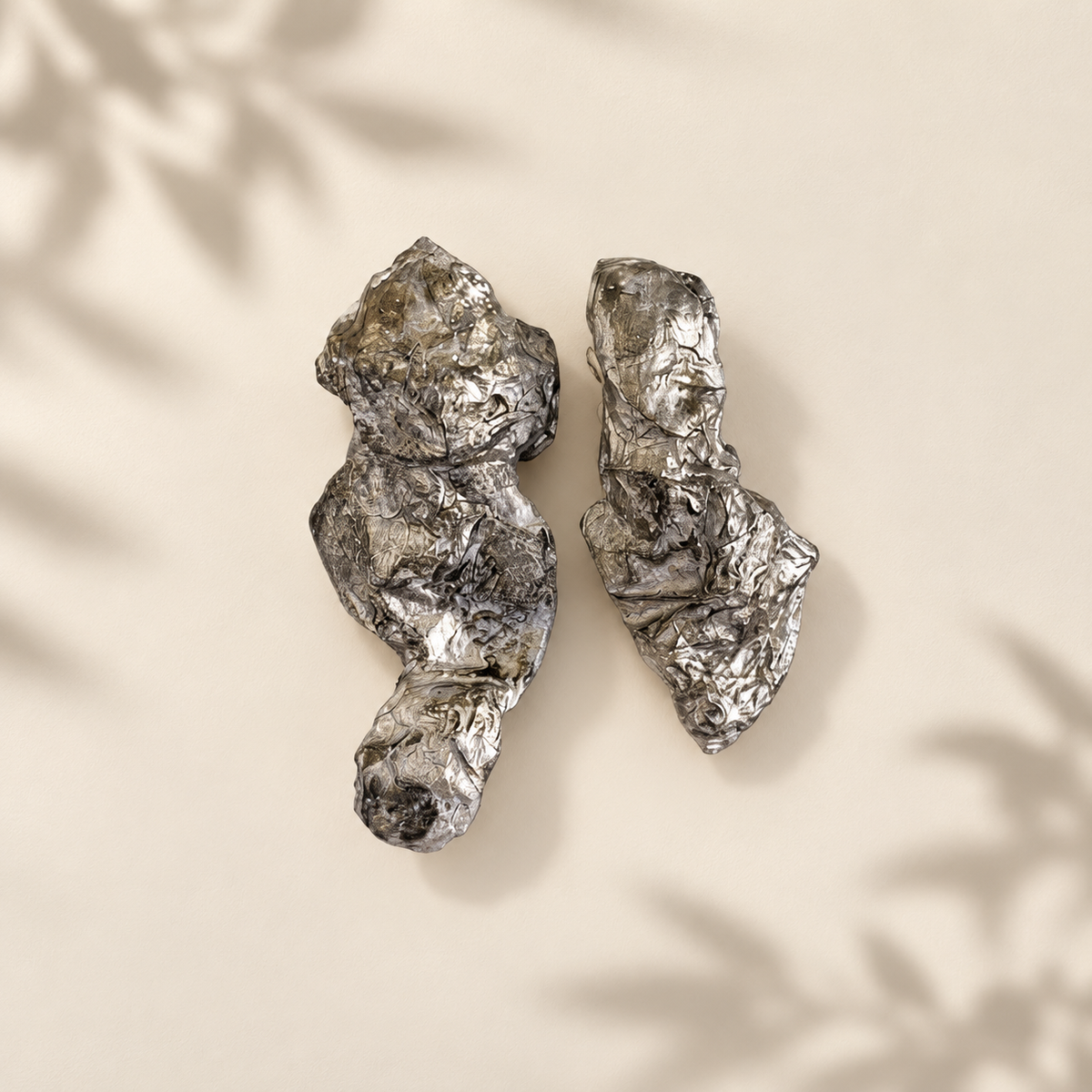 Folding Memory — Handmade Sculptural Paper Earrings — cream catalog