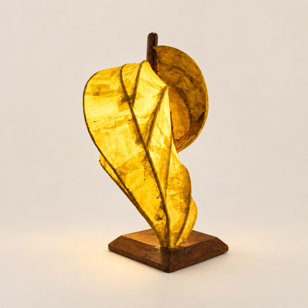 Forest Flow sculptural lamp, additional original angle 4 on warm ivory