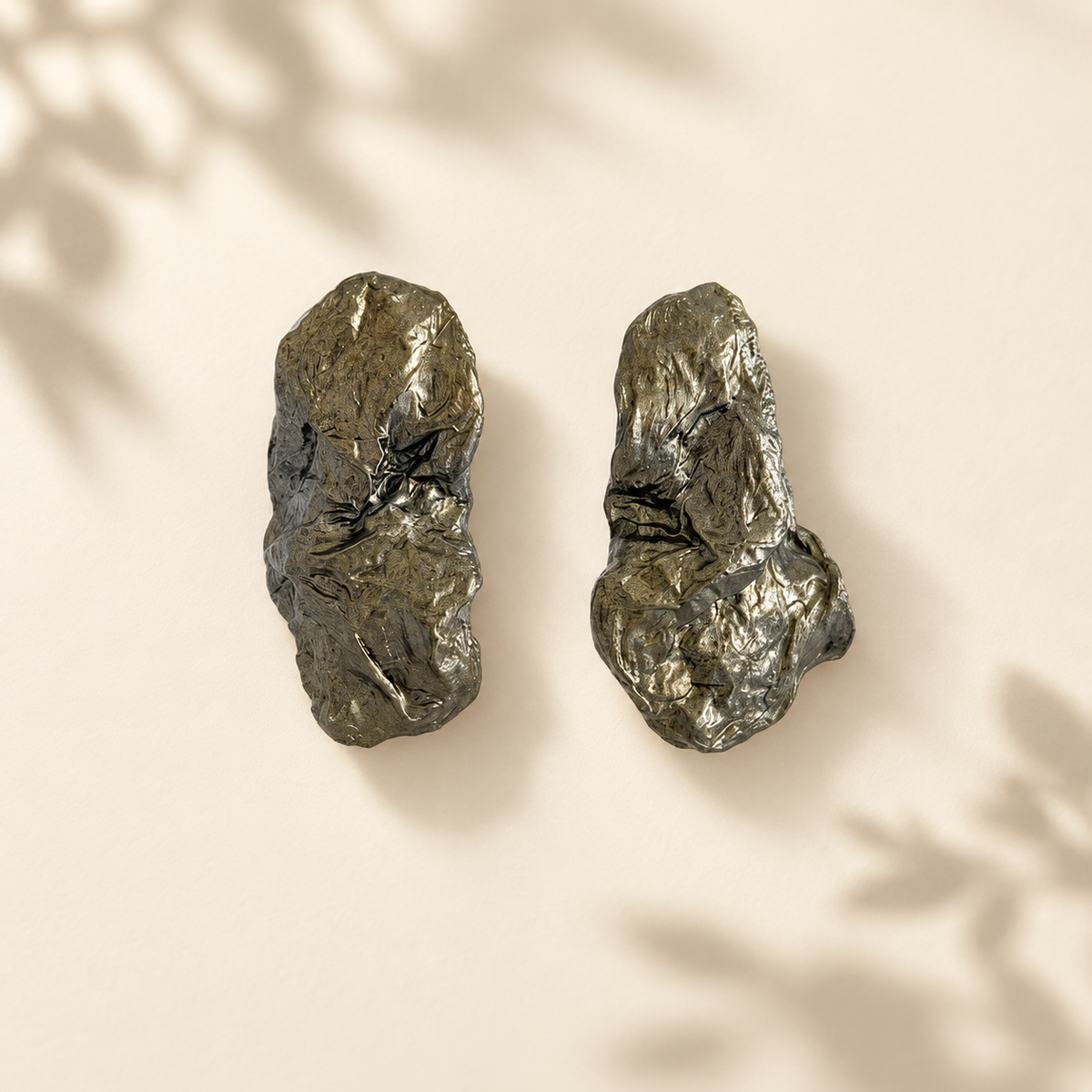 Grounded Motion — Handmade Sculptural Paper Earrings — cream catalog