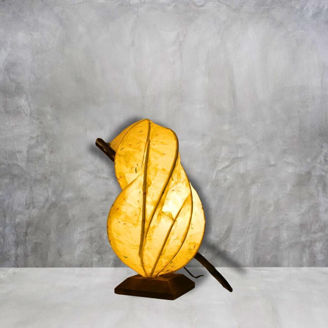 Zarreh Handmade Wooden Table Lamp – Natural Light Sculpture with Driftwood & Paper Shade
