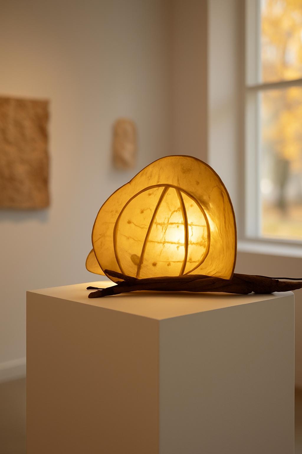 Leafrest Sculptural Wooden Lamp Handmade Eco-Friendly  Light  Artistic Organic Home Decor