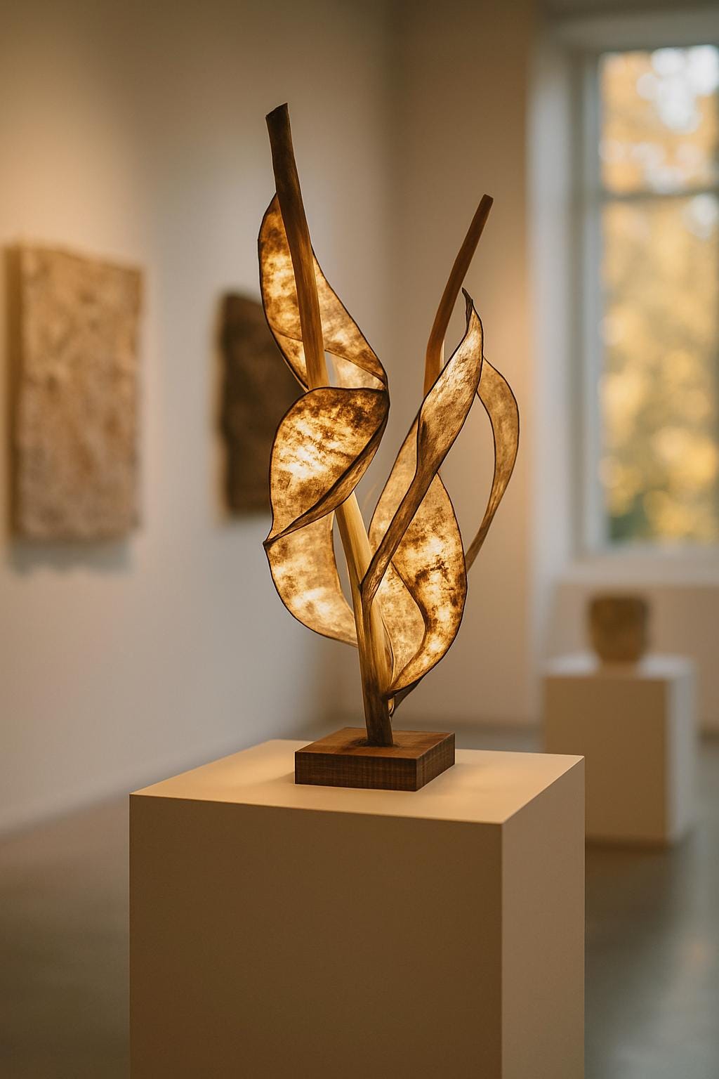 Soar Handmade Sculptural Wooden Lamp Artistic Ambient Light Eco-Friendly Home Decor