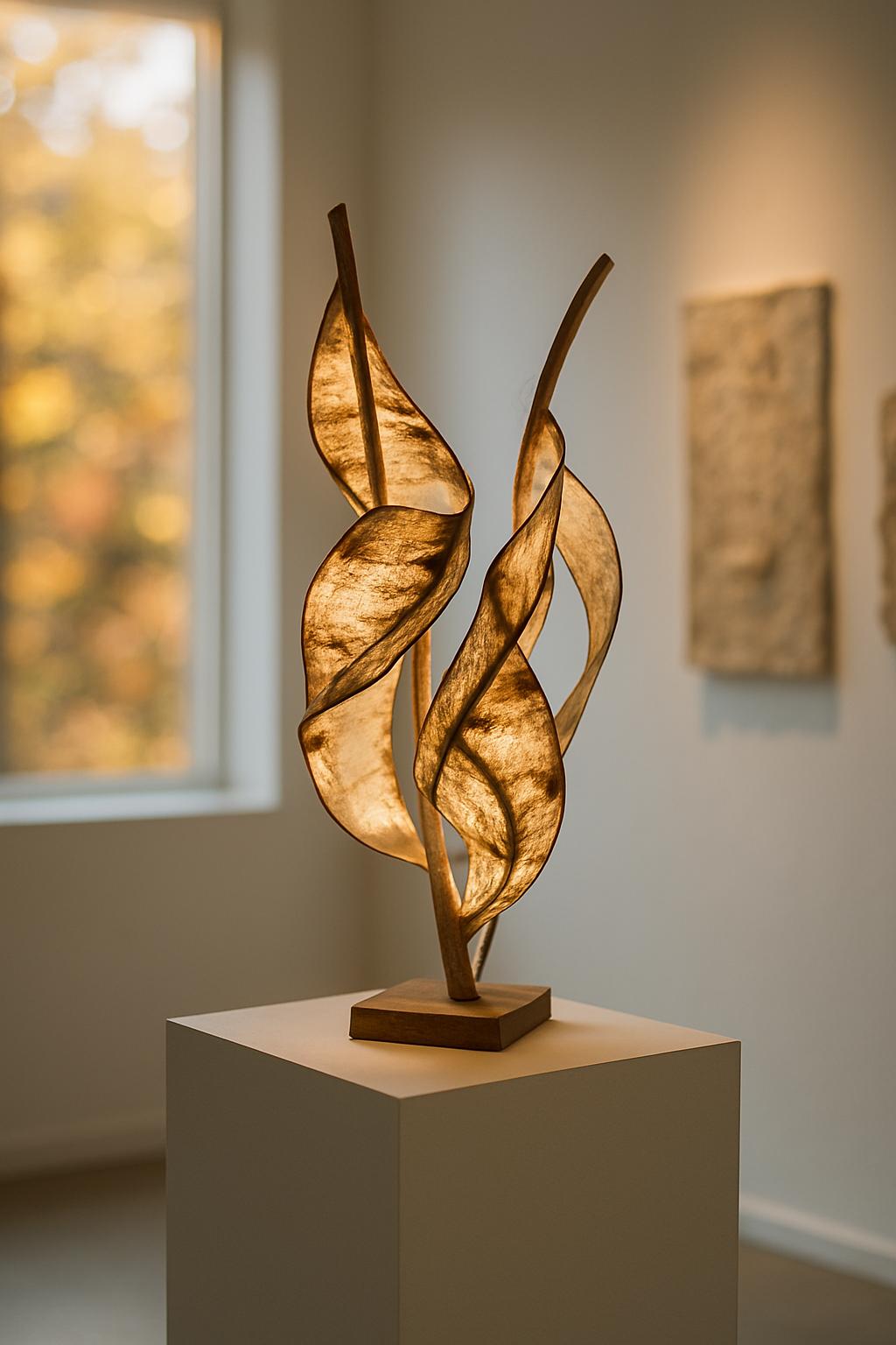 Soar Handmade Sculptural Wooden Lamp Artistic Ambient Light Eco-Friendly Home Decor