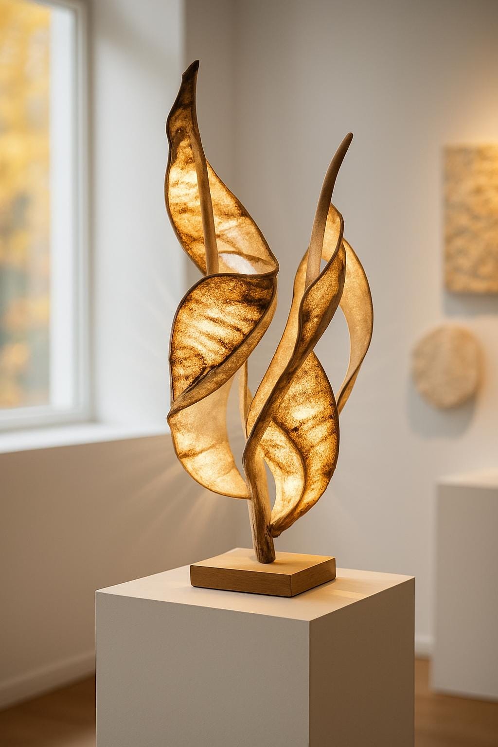 Soar Handmade Sculptural Wooden Lamp Artistic Ambient Light Eco-Friendly Home Decor