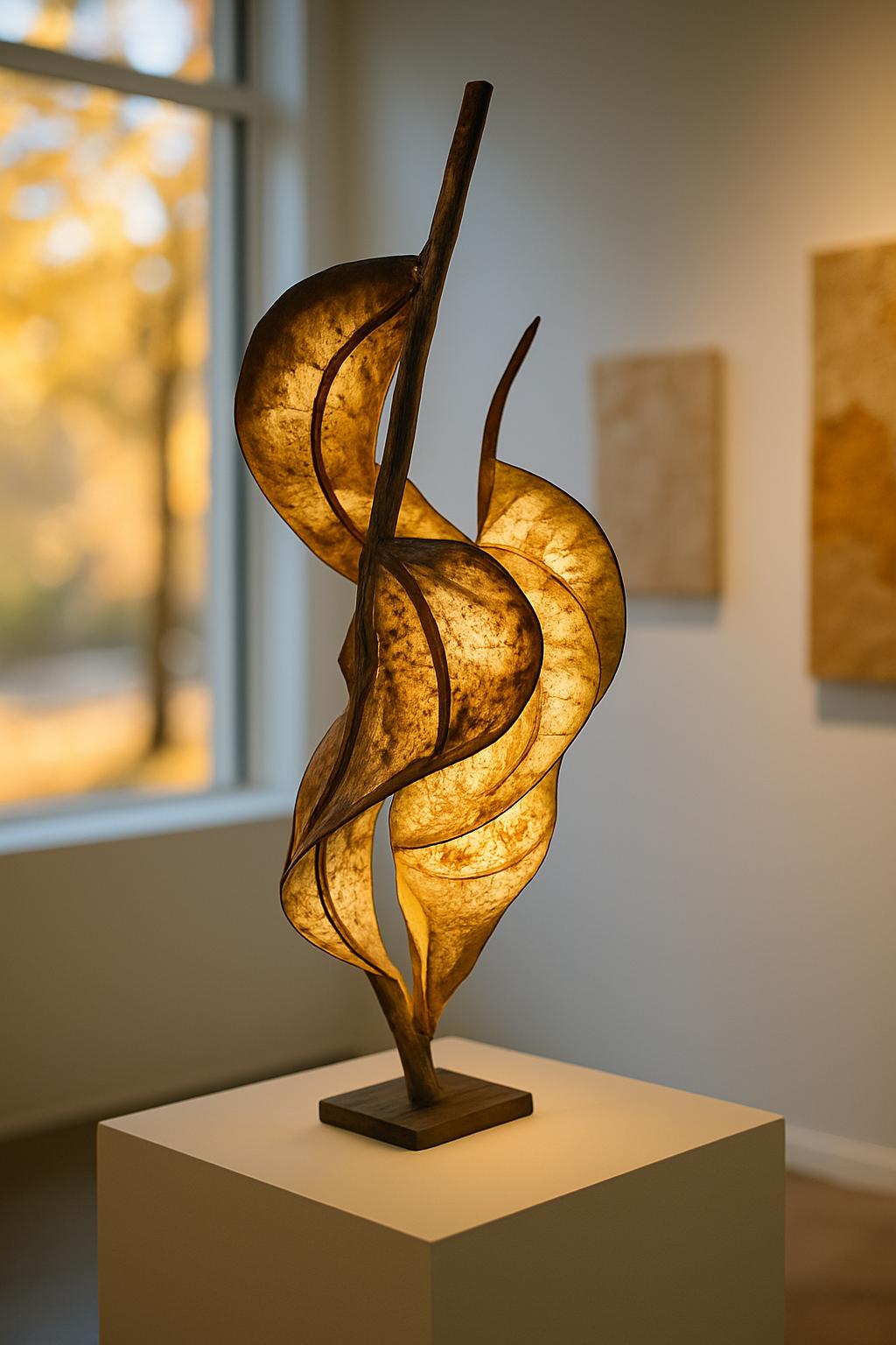 Soar Handmade Sculptural Wooden Lamp Artistic Ambient Light Eco-Friendly Home Decor