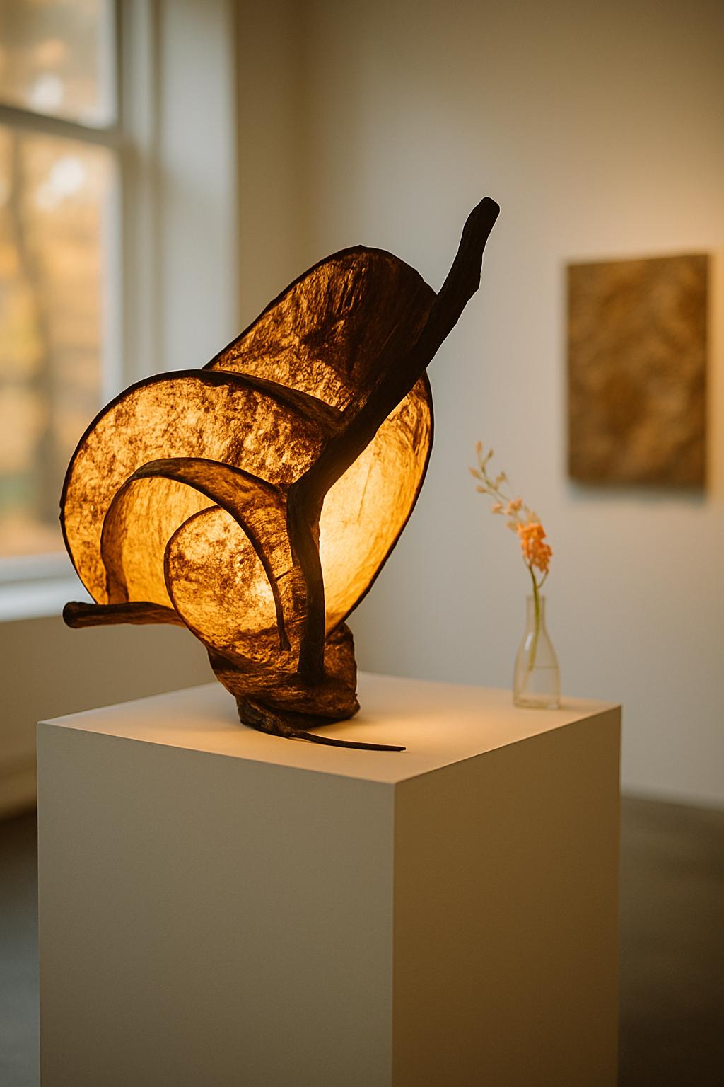 Fernlight – Sculptural Wooden Table Lamp | Handmade Eco-Friendly Light | Nature-Inspired Home Decor