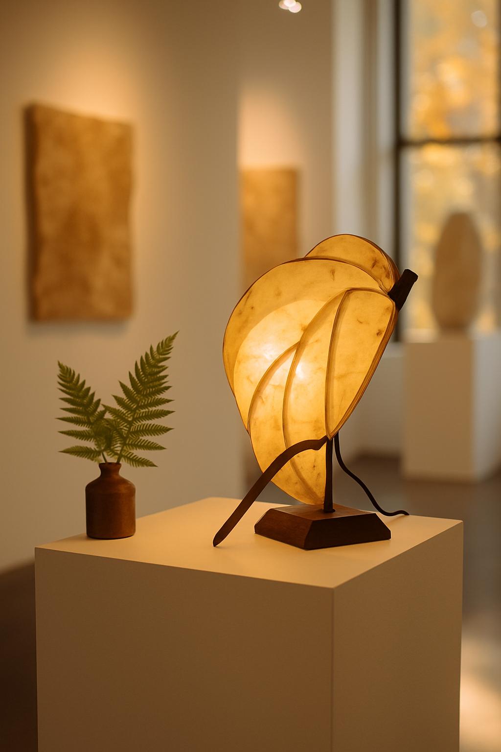 Zarreh Handmade Wooden Table Lamp – Natural Light Sculpture with Driftwood & Paper Shade