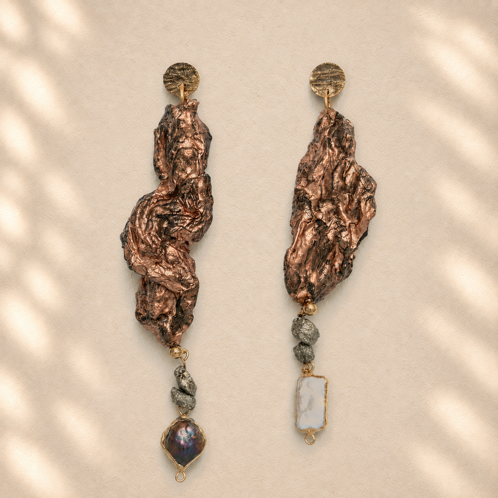 Living Balance — Handmade Sculptural Paper Earrings