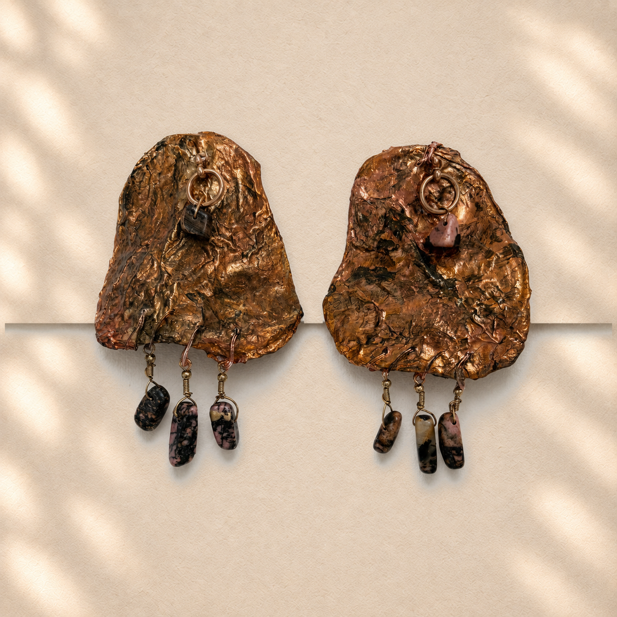 Mineral Resolve — Handmade Sculptural Paper Earrings