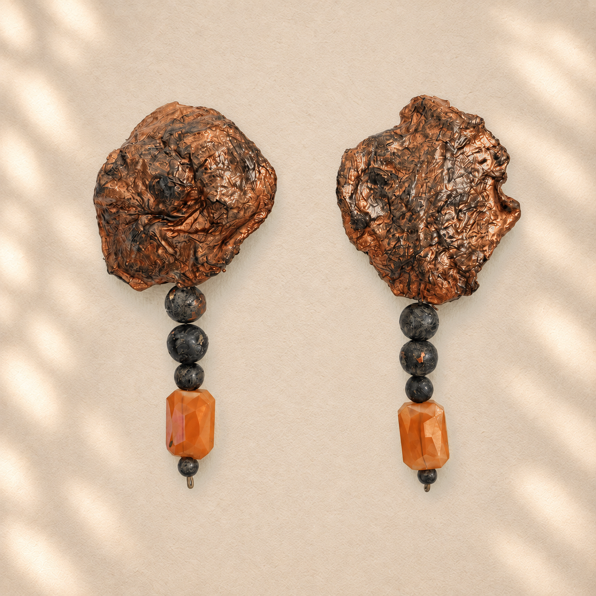 Quiet Aftermath — Handmade Sculptural Paper Earrings
