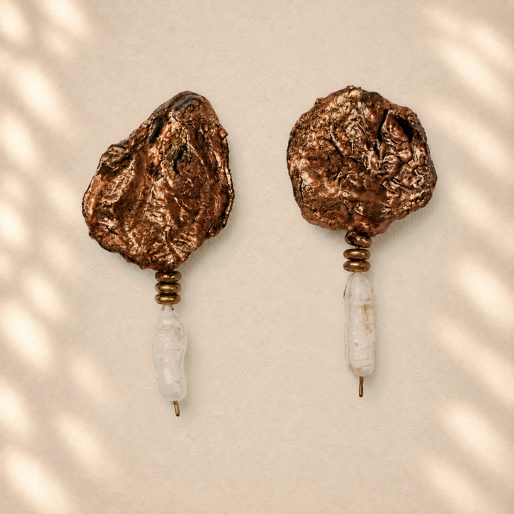 Twisted Bloom — Handmade Sculptural Paper Earrings