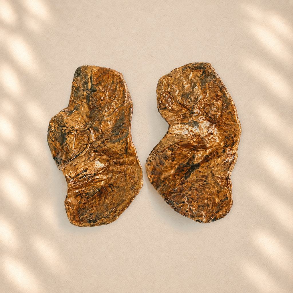 Weathered Equilibrium — Handmade Sculptural Paper Earrings