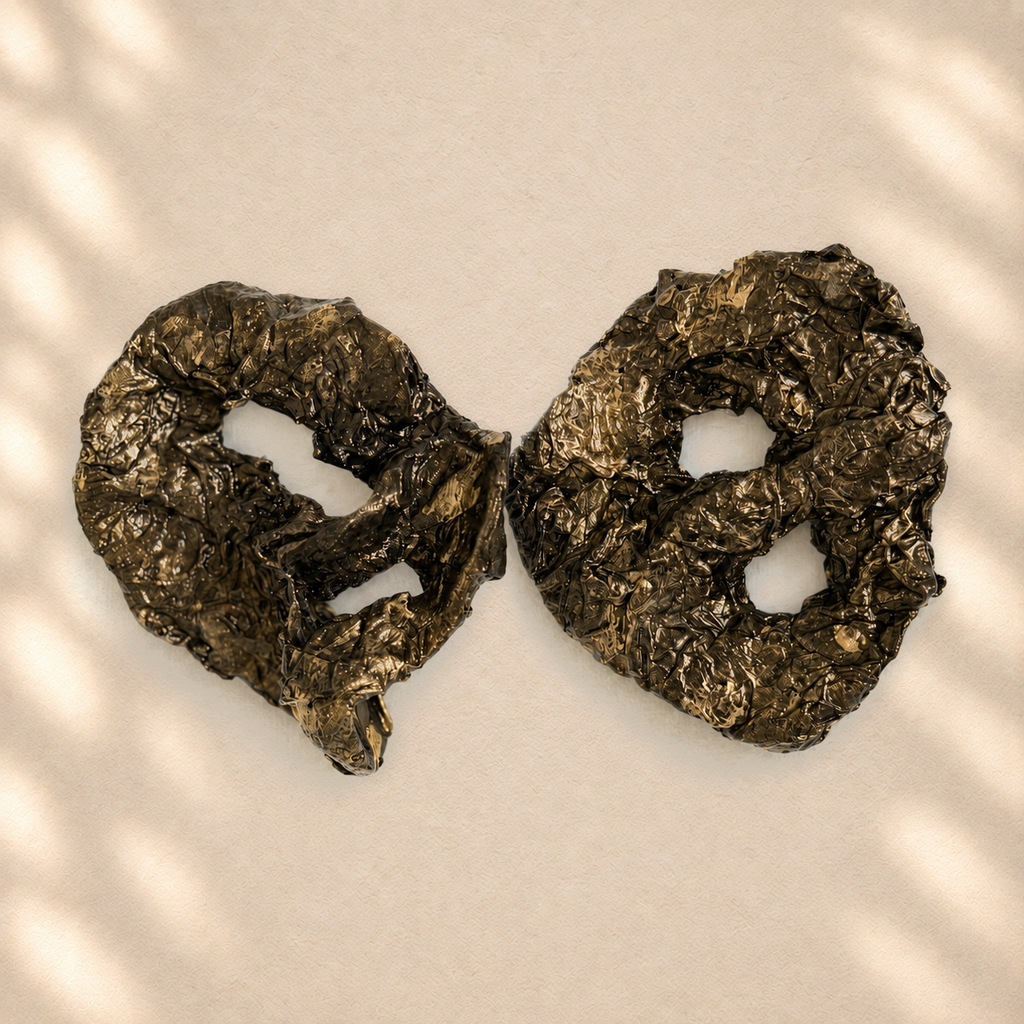 Passage Through Pressure — Handmade Sculptural Paper Earrings