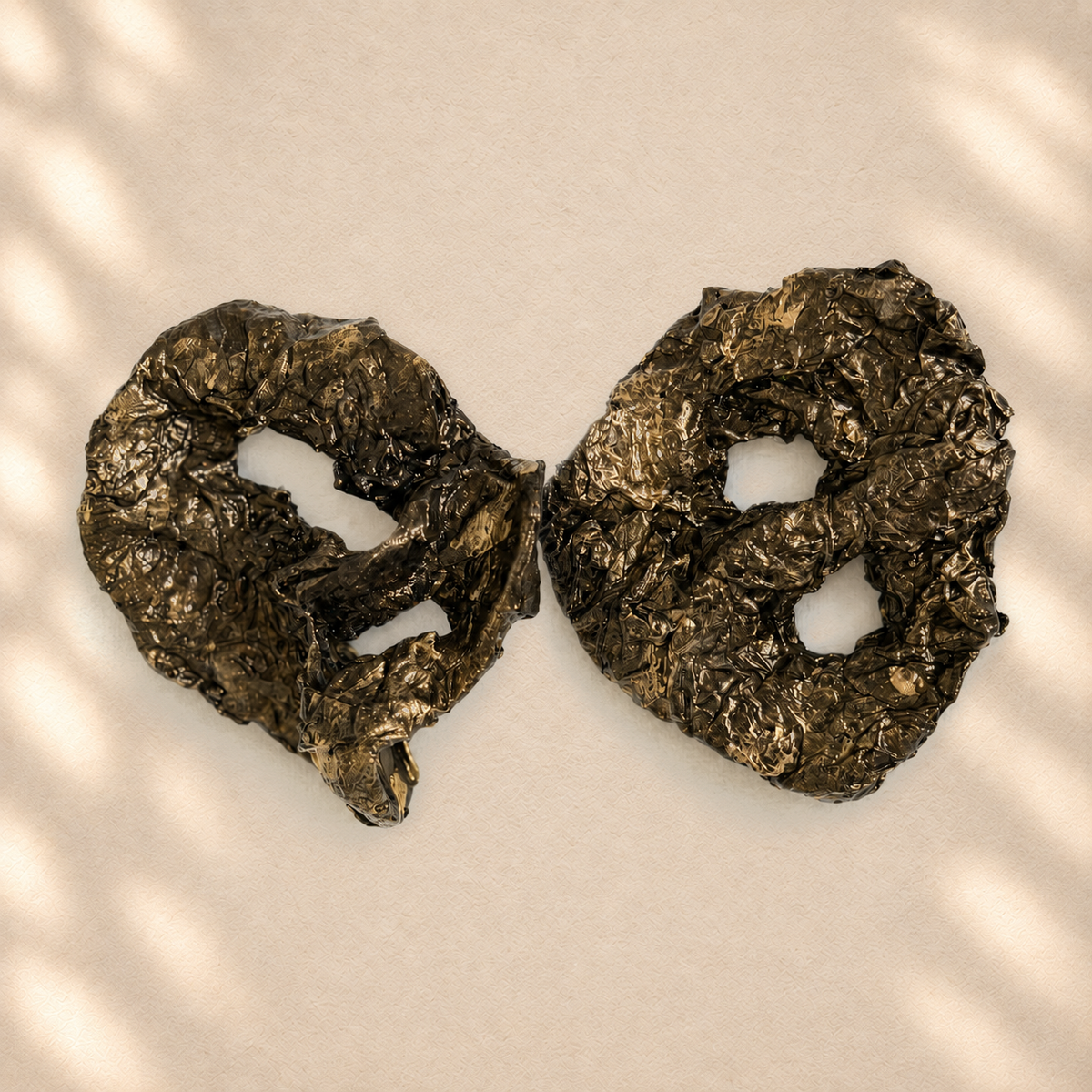 Passage Through Pressure — Handmade Sculptural Paper Earrings
