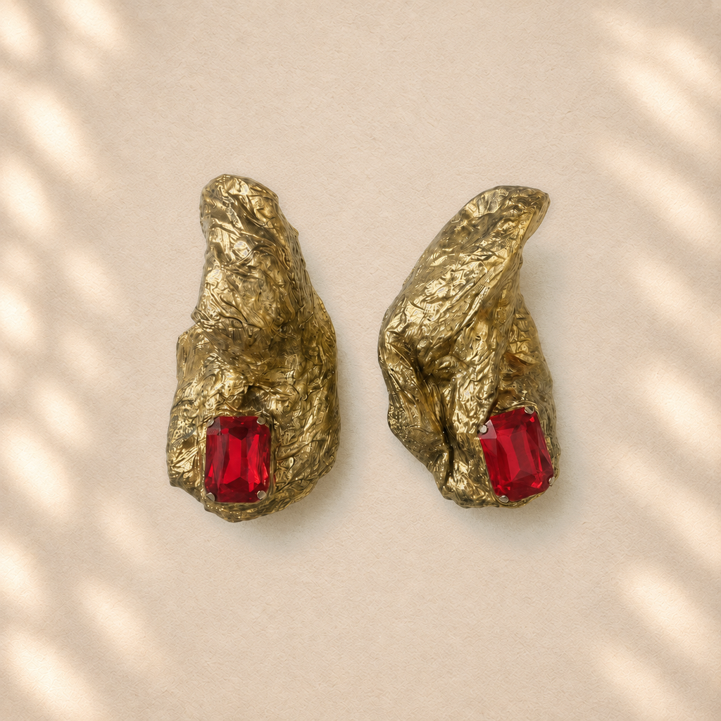 Twisted Terrain — Handmade Sculptural Paper Earrings