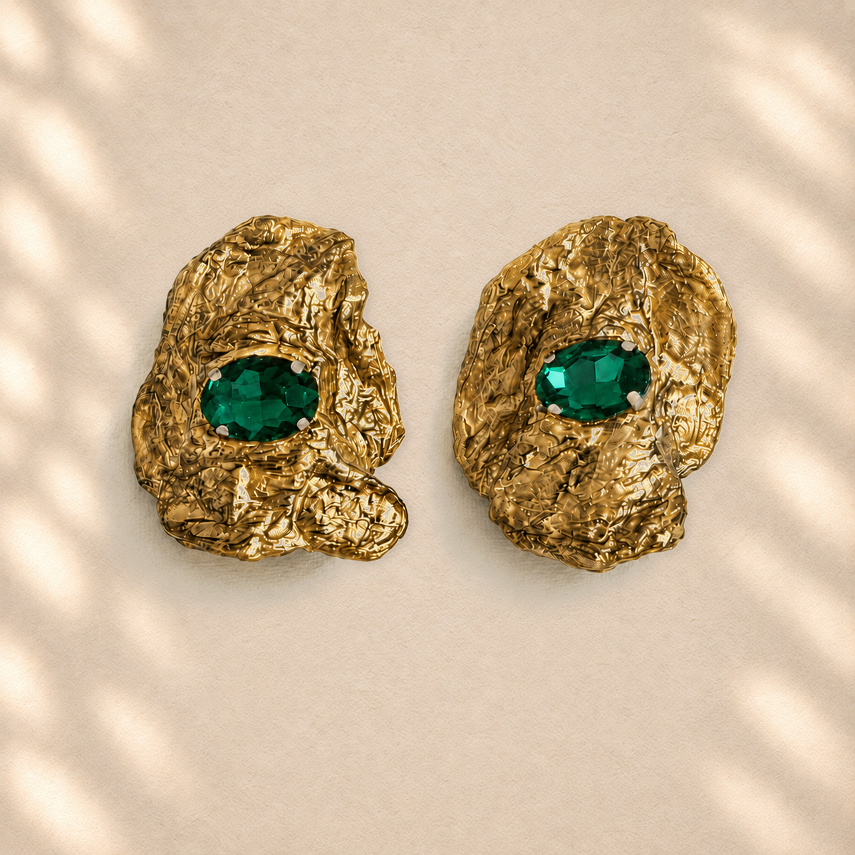 Weathered Motion — Handmade Sculptural Paper Earrings