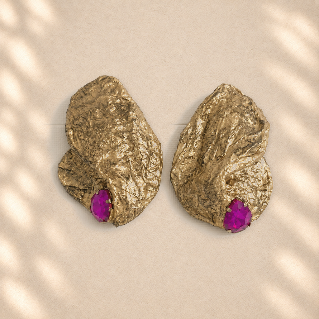Weathered Rhythm — Handmade Sculptural Paper Earrings