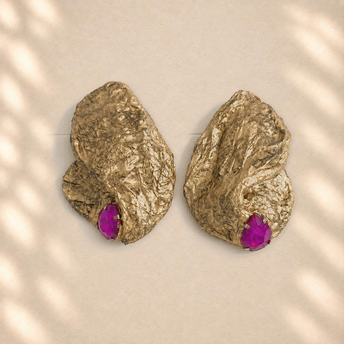 Weathered Rhythm — Handmade Sculptural Paper Earrings