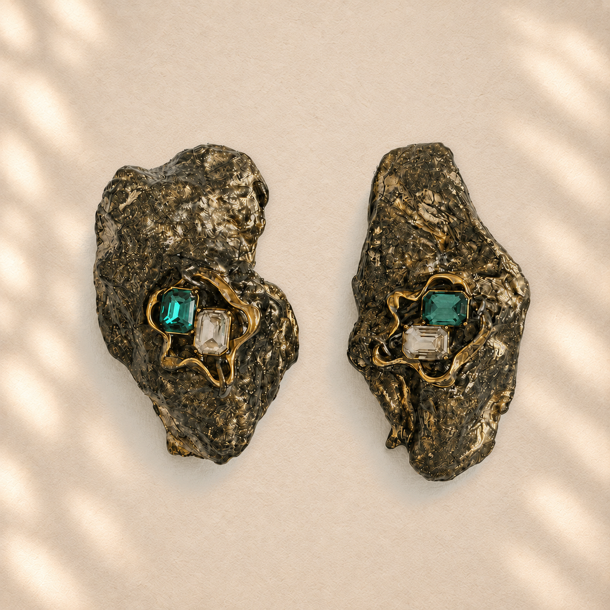 Pressed Memory — Handmade Sculptural Paper Earrings