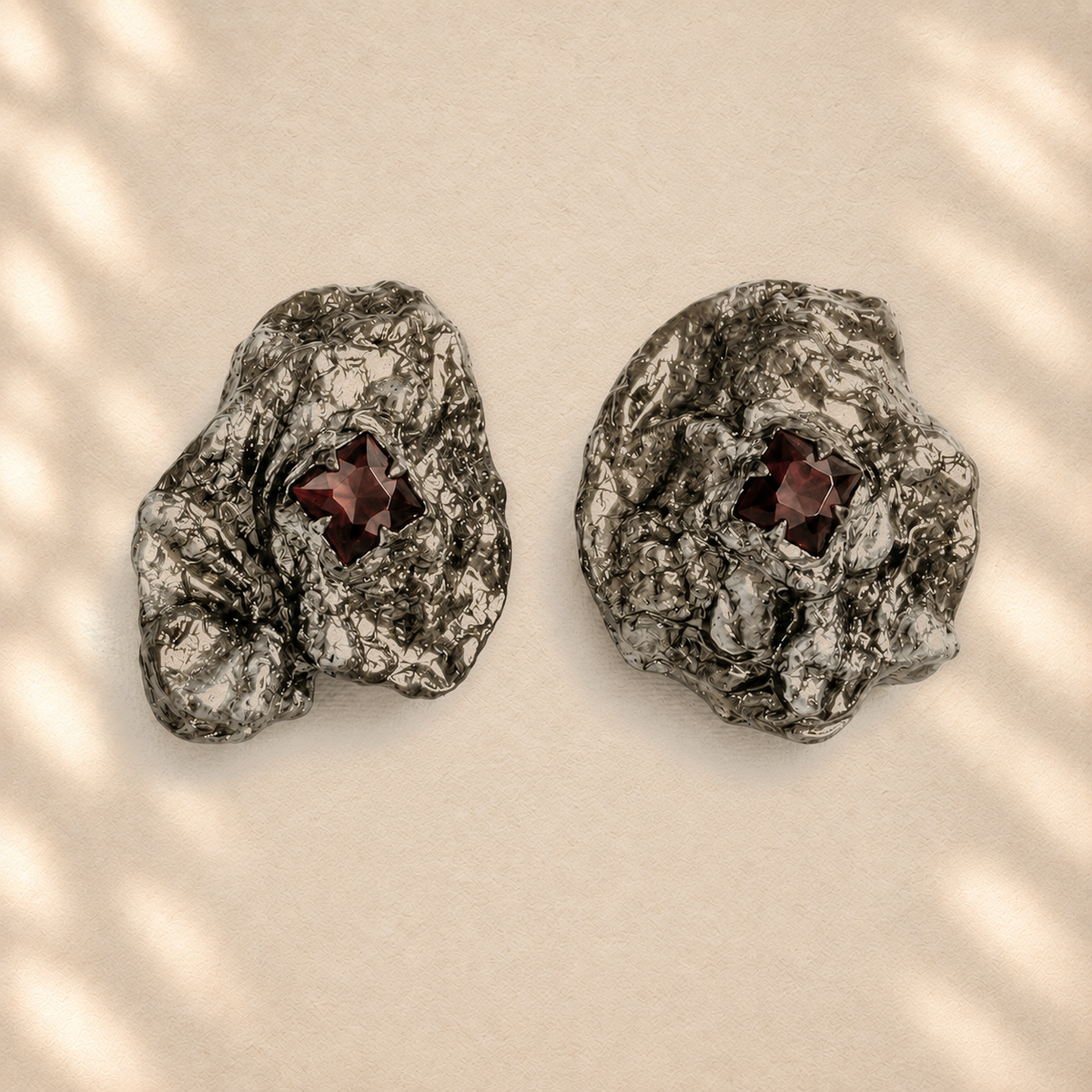 Eroded Light — Handmade Sculptural Paper Earrings