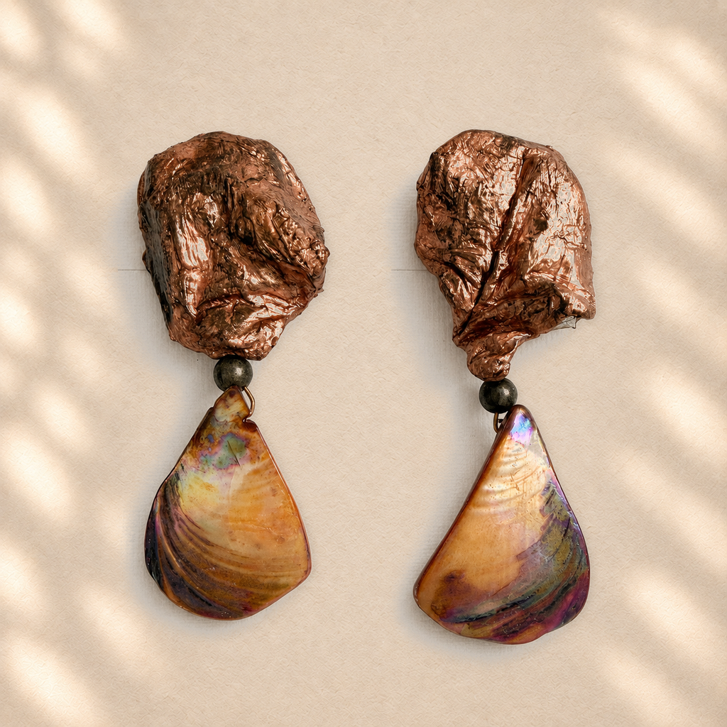 Shaped Scar — Handmade Sculptural Paper Earrings