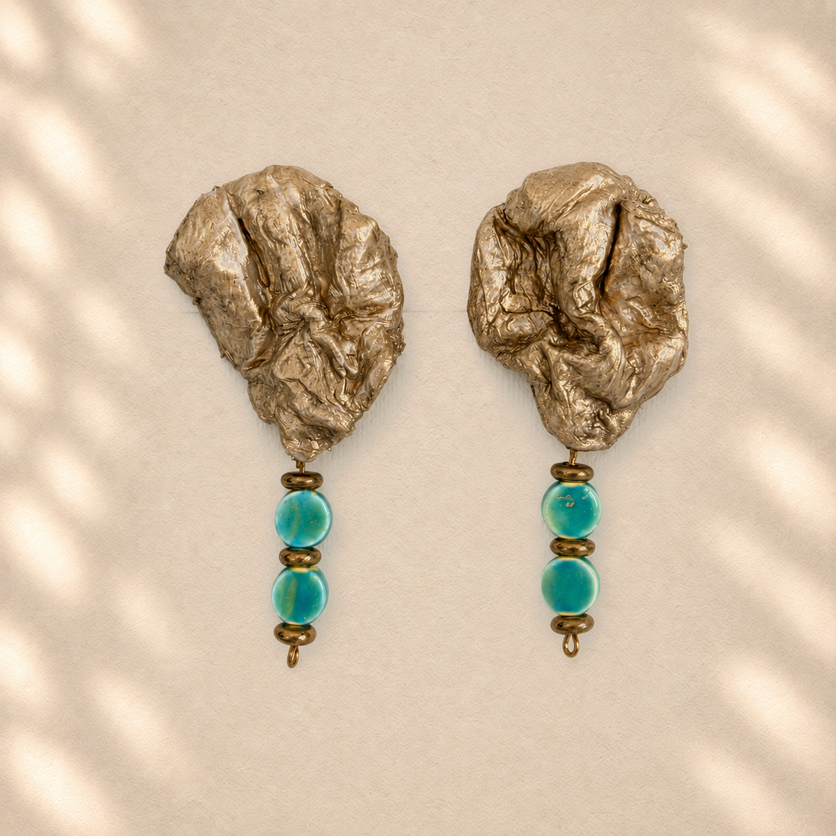 Folded Silence — Handmade Sculptural Paper Earrings