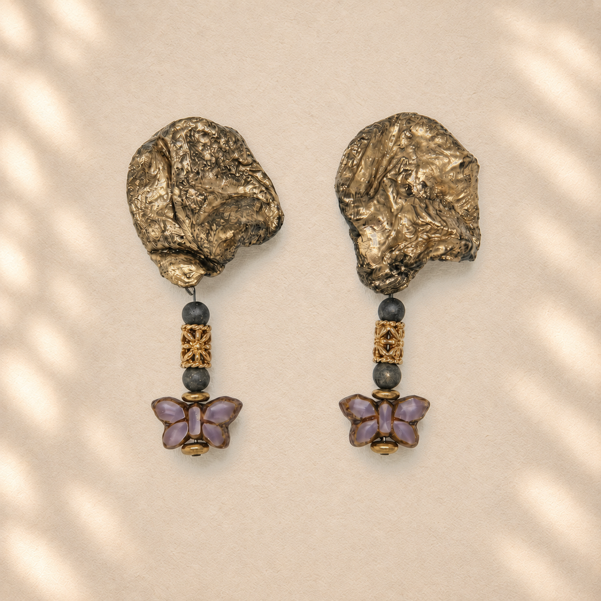 After the Storm — Handmade Sculptural Paper Earrings
