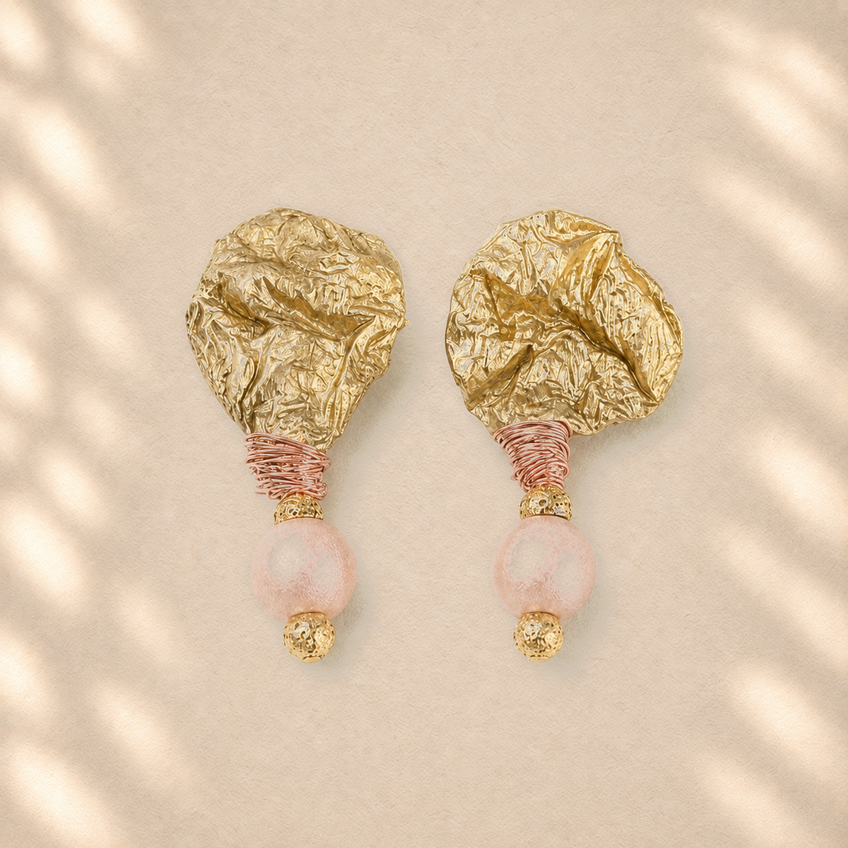 Pressed Passage — Handmade Sculptural Paper Earrings