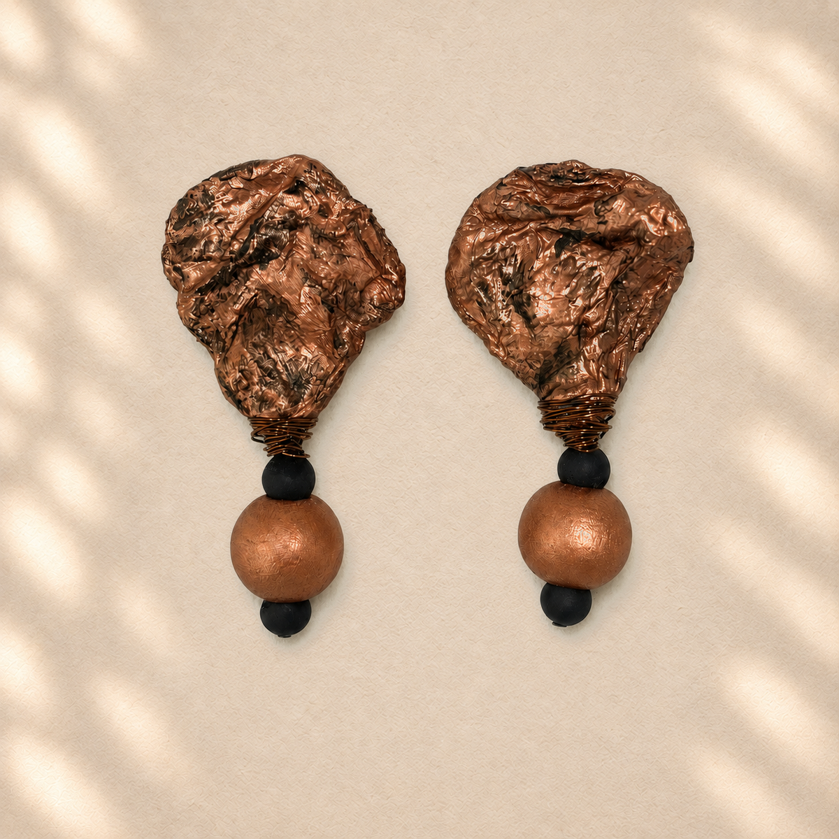 Soft Equilibrium — Handmade Sculptural Paper Earrings