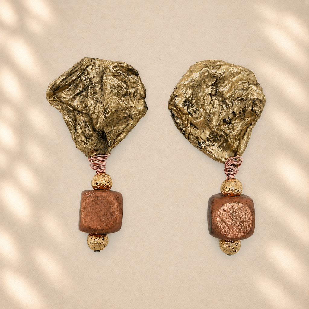 Living Tension — Handmade Sculptural Paper Earrings