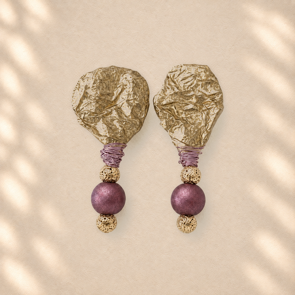 Folded Resilience — Handmade Sculptural Paper Earrings