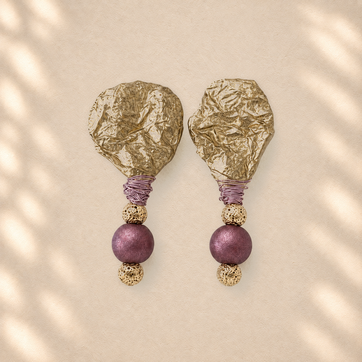 Folded Resilience — Handmade Sculptural Paper Earrings