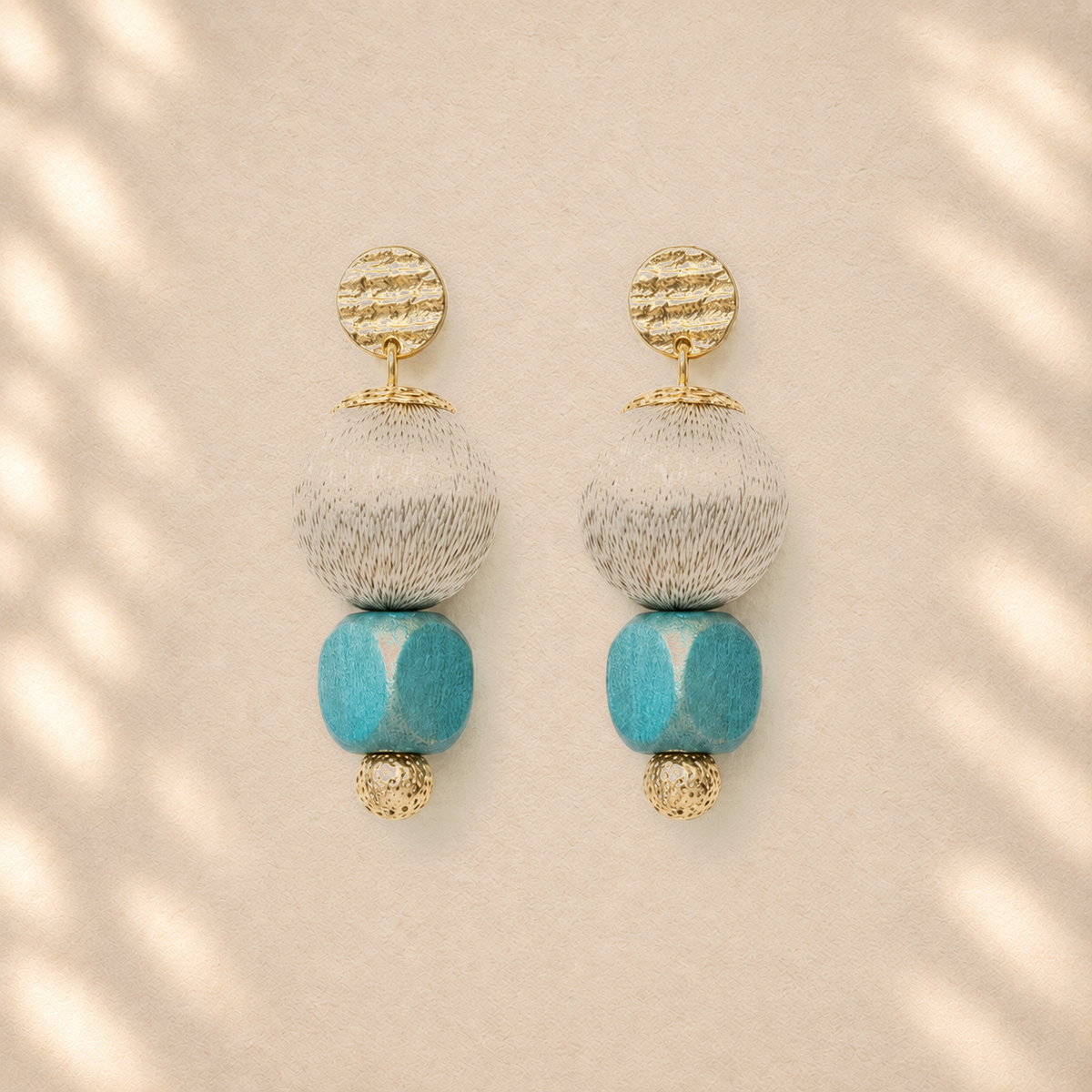 Eroded Bloom — Handmade Sculptural Paper Earrings