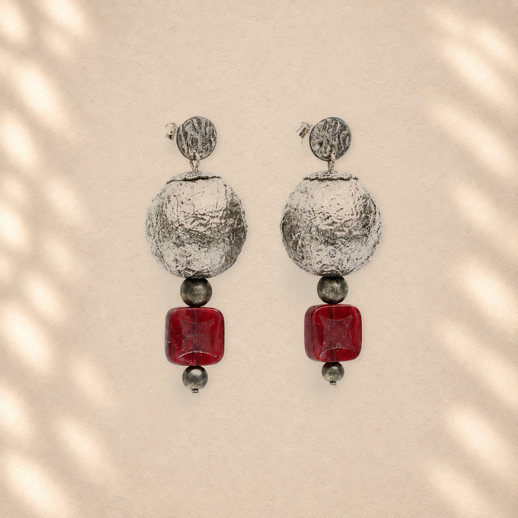 Unfolding Matter — Handmade Sculptural Paper Earrings