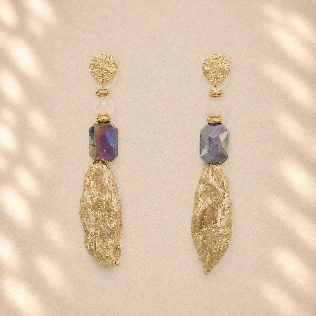 Balanced Current — Handmade Sculptural Paper Earrings