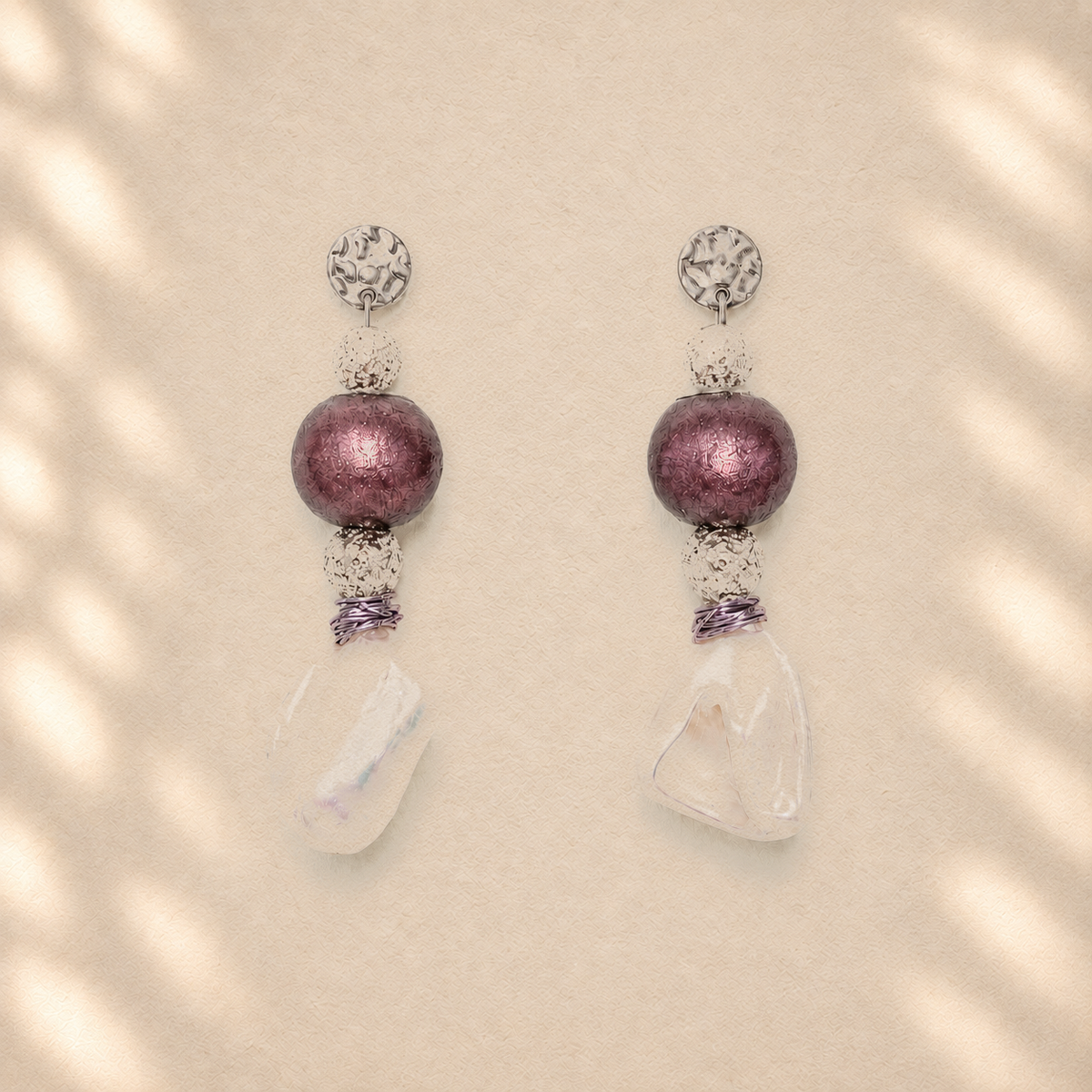 Tidal Fold — Handmade Sculptural Paper Earrings