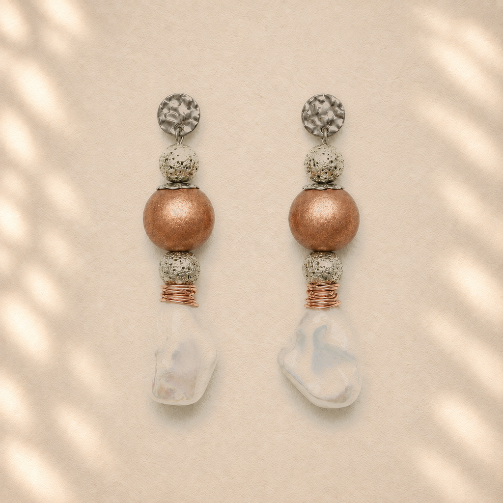 Suspended Matter — Handmade Sculptural Paper Earrings