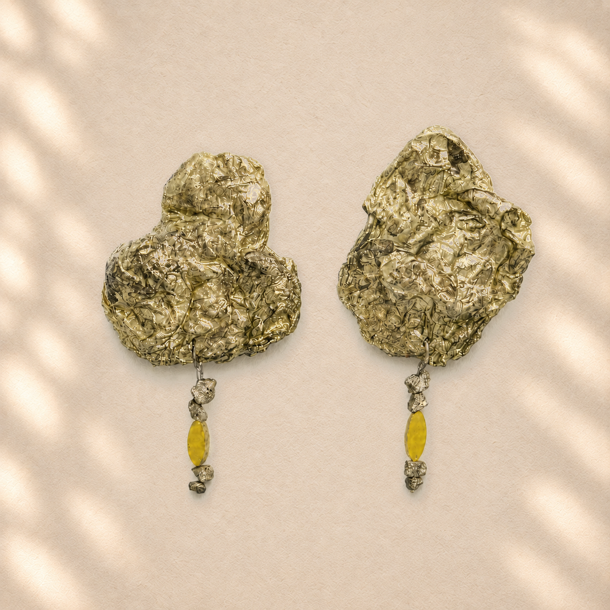 Folded Current — Handmade Sculptural Paper Earrings
