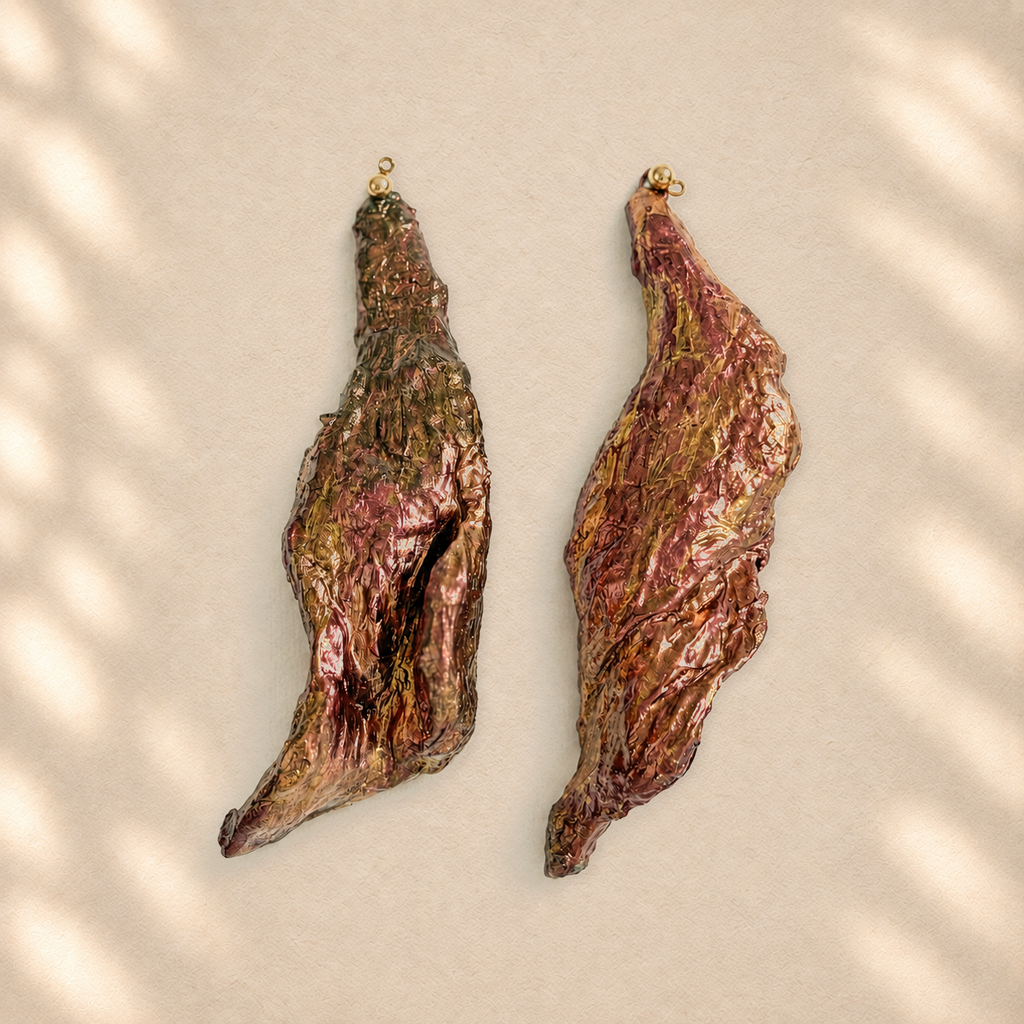 Quiet Fracture — Handmade Sculptural Paper Earrings