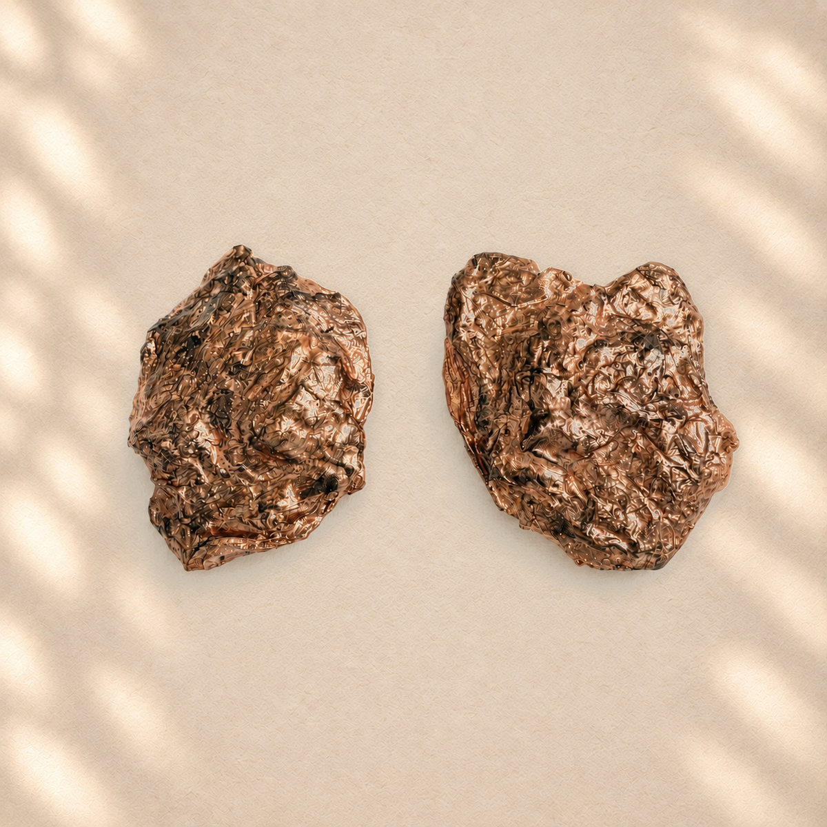 Copper Bloom — Handmade Sculptural Paper Earrings