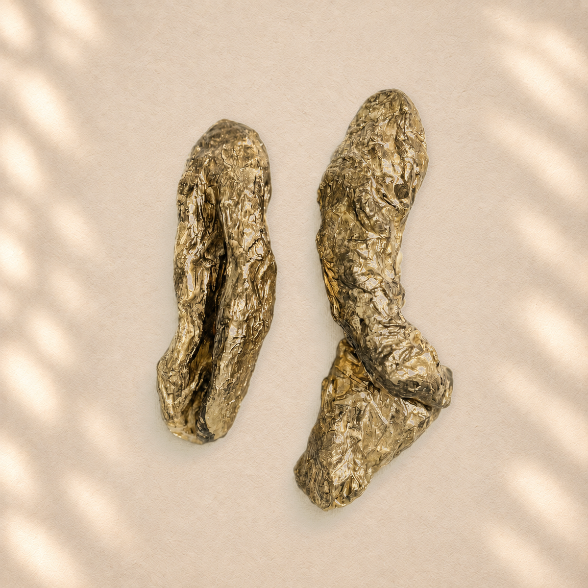 Gilded Rift — Handmade Sculptural Paper Earrings