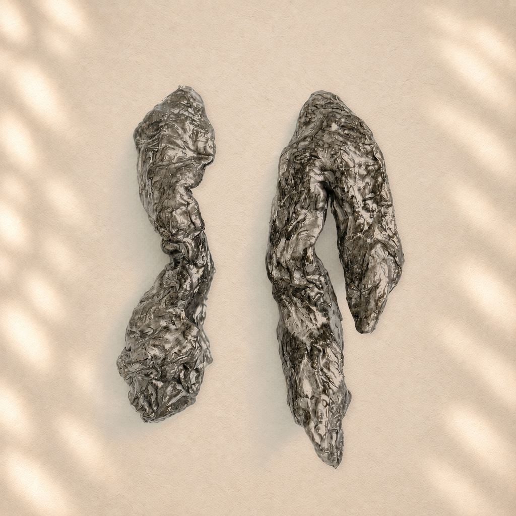 Split Current — Handmade Sculptural Paper Earrings