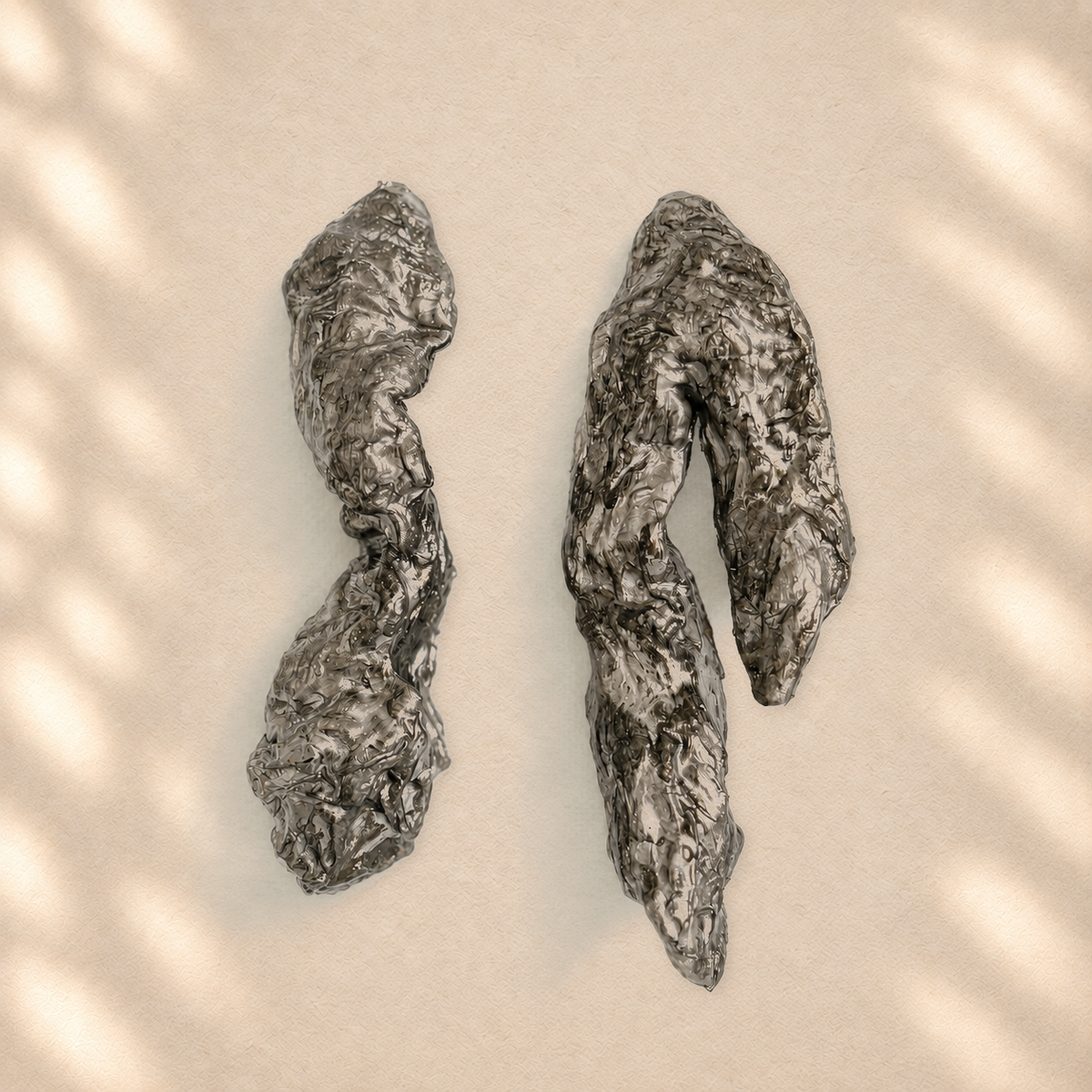 Split Current — Handmade Sculptural Paper Earrings