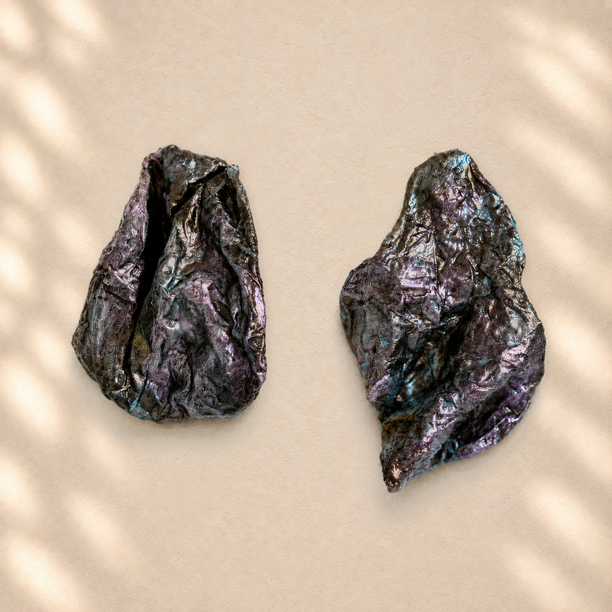 Nocturne Fold — Handmade Sculptural Paper Earrings