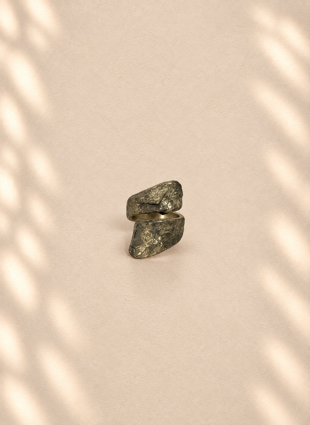 Gilded Span — Sculptural Paper Ring product only on warm cream background