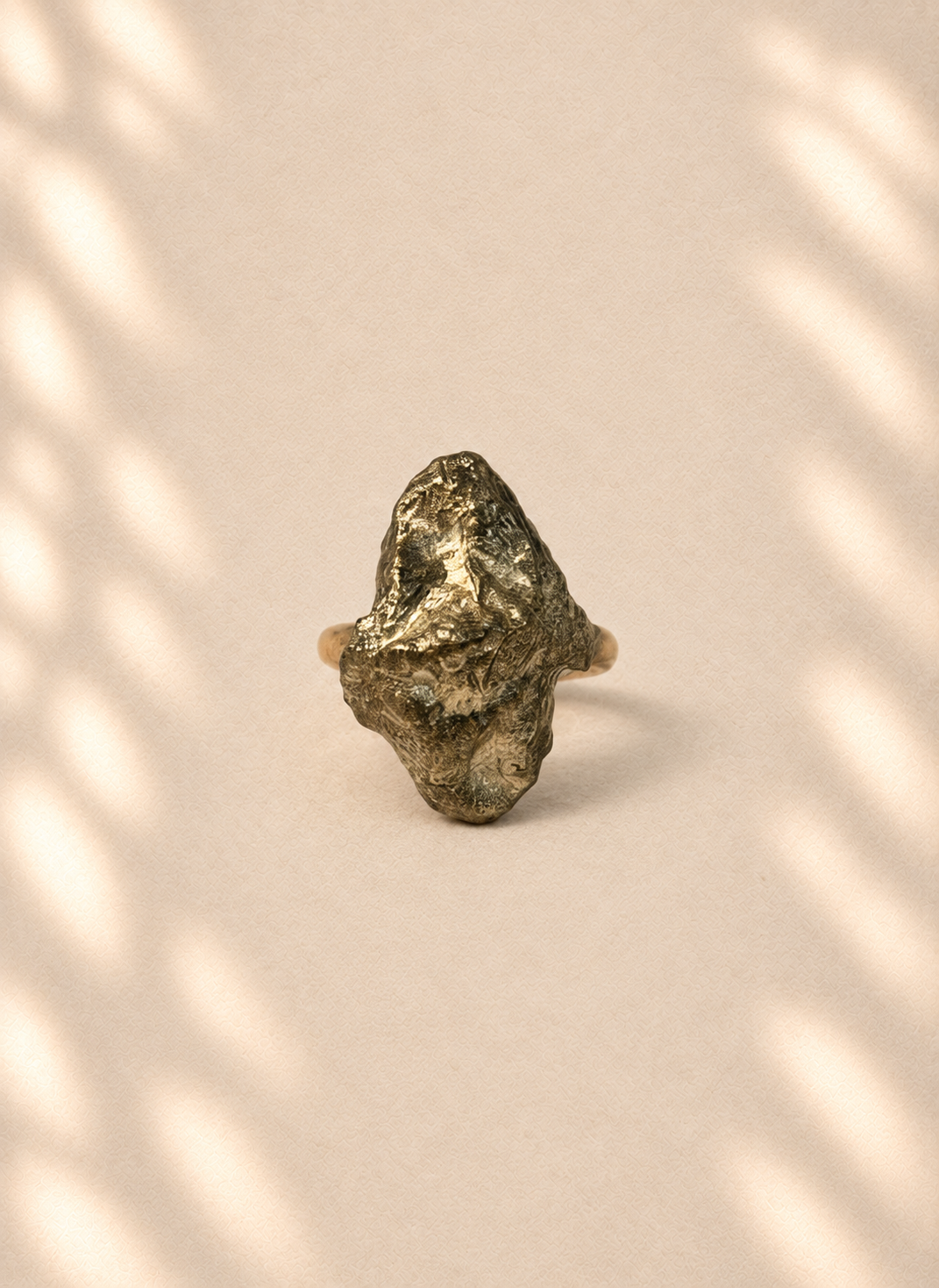 Gilded Trace — Sculptural Paper Ring product only on warm cream background